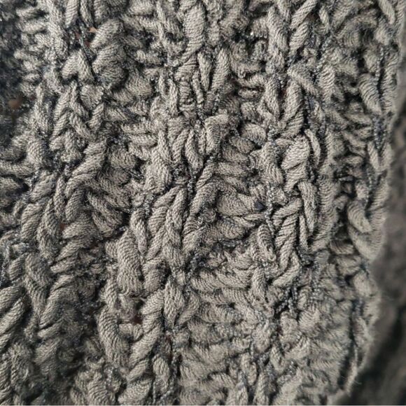 Eileen Fisher Black Organic Cotton Bateau Neck Oversized Knit Vest S - Picture 7 of 17